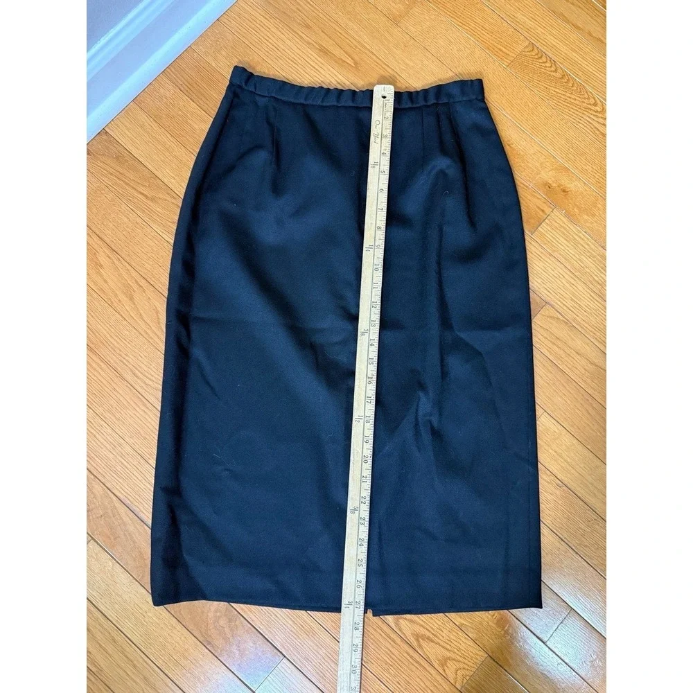 Pendleton Black 100% Virgin Wool Skirt Suit Set Blazer Pencil Skirt 10P USA‎